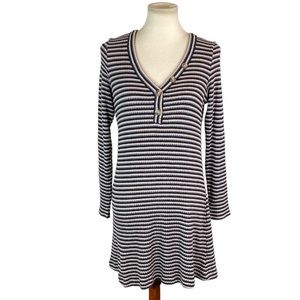 Woman’s American Eagle knit striped long sleeve dress size M